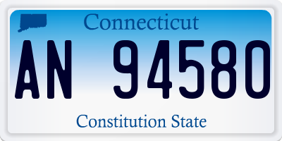 CT license plate AN94580