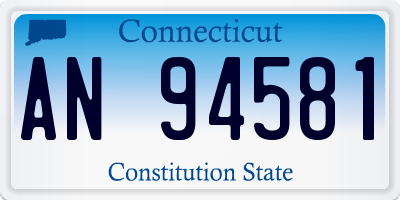 CT license plate AN94581