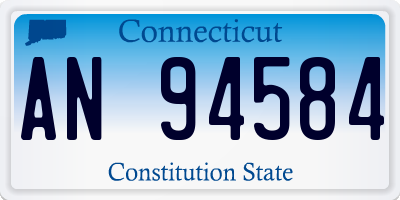 CT license plate AN94584