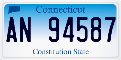 CT license plate AN94587