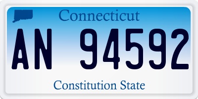 CT license plate AN94592