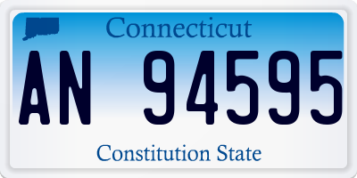 CT license plate AN94595