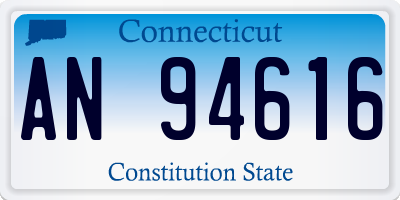 CT license plate AN94616