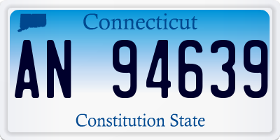 CT license plate AN94639