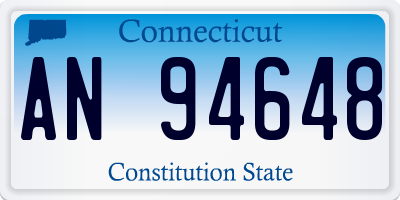 CT license plate AN94648