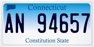 CT license plate AN94657