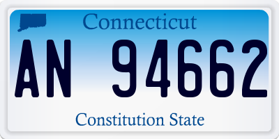 CT license plate AN94662