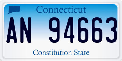 CT license plate AN94663
