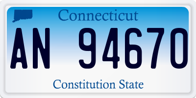 CT license plate AN94670