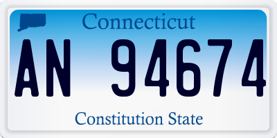 CT license plate AN94674
