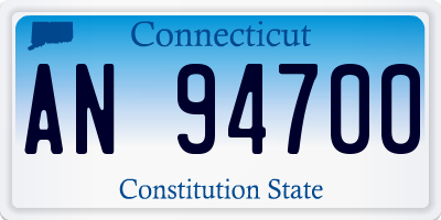 CT license plate AN94700
