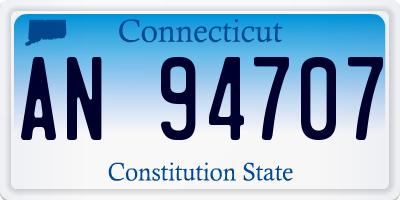 CT license plate AN94707