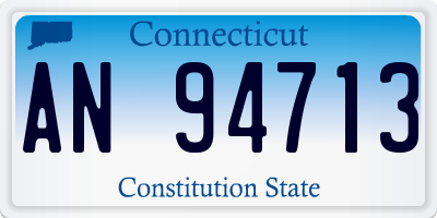 CT license plate AN94713