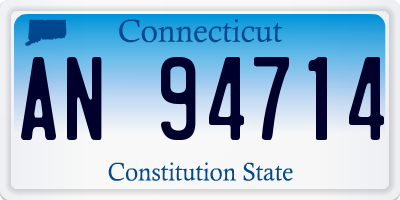 CT license plate AN94714