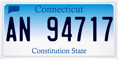 CT license plate AN94717