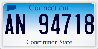 CT license plate AN94718