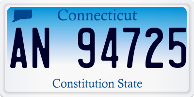 CT license plate AN94725
