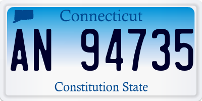 CT license plate AN94735