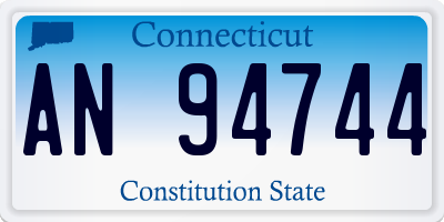CT license plate AN94744