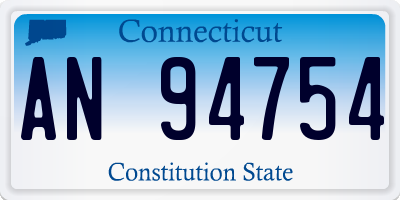 CT license plate AN94754