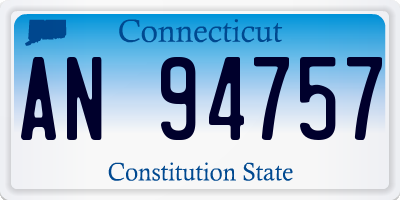 CT license plate AN94757