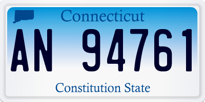 CT license plate AN94761