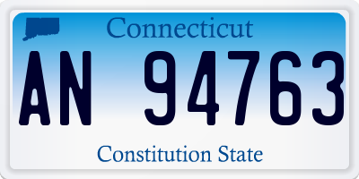 CT license plate AN94763