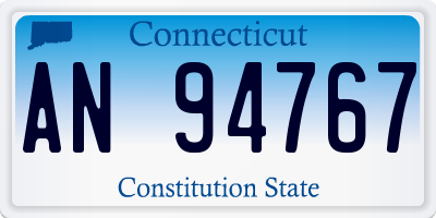 CT license plate AN94767