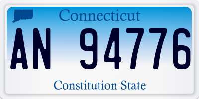 CT license plate AN94776
