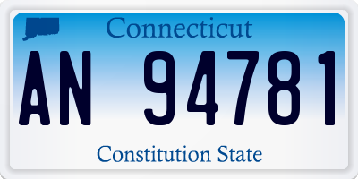 CT license plate AN94781