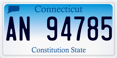 CT license plate AN94785