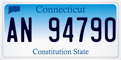 CT license plate AN94790