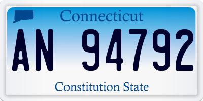 CT license plate AN94792