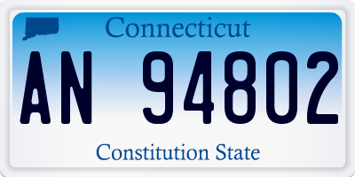 CT license plate AN94802
