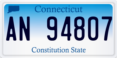 CT license plate AN94807