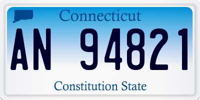 CT license plate AN94821