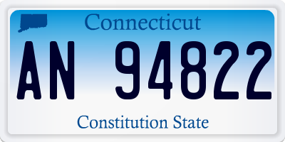 CT license plate AN94822