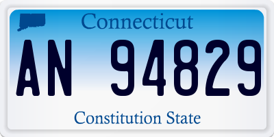 CT license plate AN94829