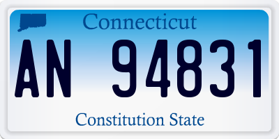 CT license plate AN94831
