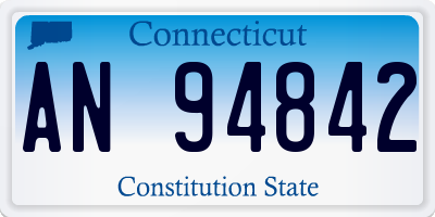 CT license plate AN94842