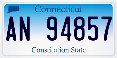 CT license plate AN94857
