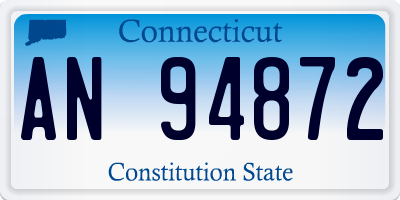 CT license plate AN94872
