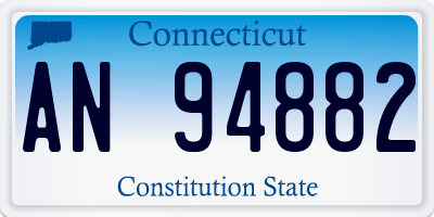 CT license plate AN94882