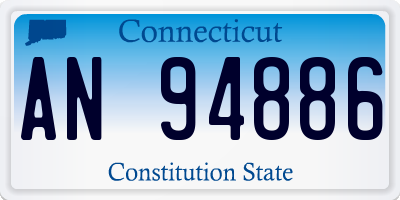 CT license plate AN94886