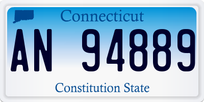CT license plate AN94889