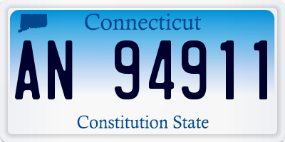 CT license plate AN94911