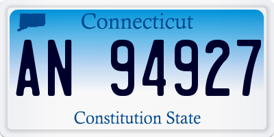 CT license plate AN94927