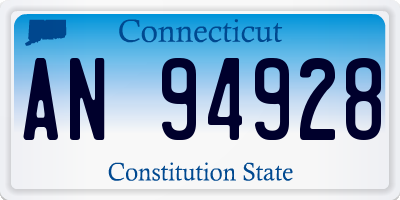 CT license plate AN94928