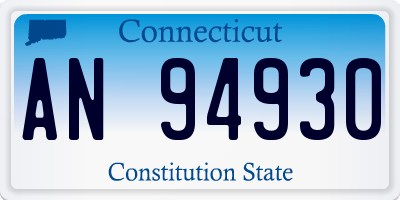 CT license plate AN94930