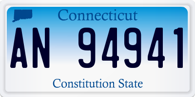 CT license plate AN94941